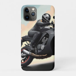 Funda Para iPhone 11 Pro Motociclista en bicicleta de alto rendimiento