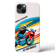 Motociclista en un entorno abstracto vibrante