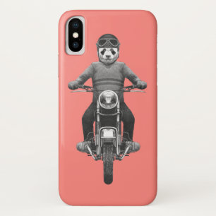 Funda Para iPhone X Motociclista Panda