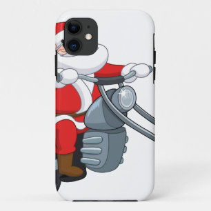 Funda Para iPhone 11 motociclista santa claus