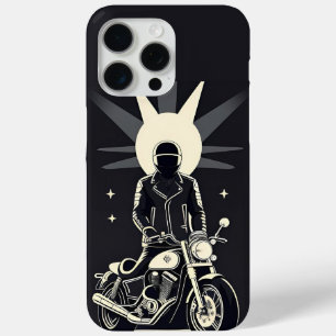 Funda Para iPhone 15 Pro Max Motociclista viajando bajo el cielo iluminado por 