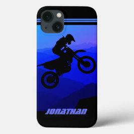 Funda Para iPhone 13 Motocross de ciclismo nocturno sucio personalizado