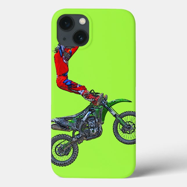 Funda De Case-Mate Para iPhone Motocross Dirt Bike Aerial Stunt Display (Reverso)