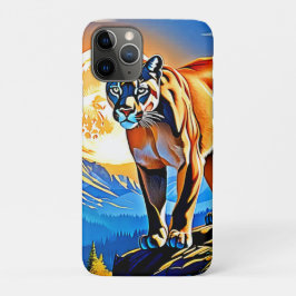 Funda Para iPhone 11 Pro Mountain Cougar: Sunset Majesty