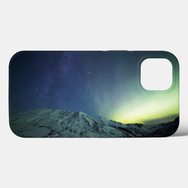 Funda De Case-Mate Para iPhone Mountains | Aurora Borealis & Milky Way Alaska (Reverso (Horizontal))