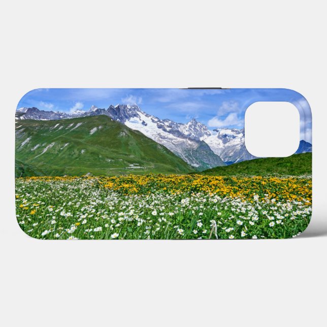 Funda De Case-Mate Para iPhone Mountains | Swiss Alps Valley Spring (Reverso (Horizontal))