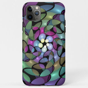 Funda Para iPhone 11 Pro Max Movimientos coloridos Resumen Arte Fractal Trippy