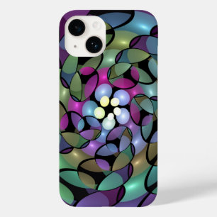 Funda Para iPhone 14 De Case-Mate Movimientos coloridos Resumen Arte Fractal Trippy