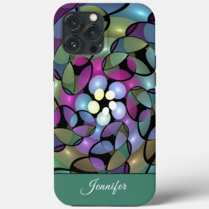 Funda Para iPhone 13 Pro Max Movimientos coloridos Resumen Nombre fractal tripp