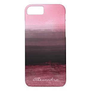 Funda Para iPhone 8/7 Movimientos rosados y negros del monograma de