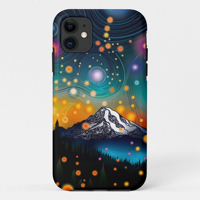 Funda De Case-Mate Para iPhone Mt. Rainier Starry Sky (Reverso)