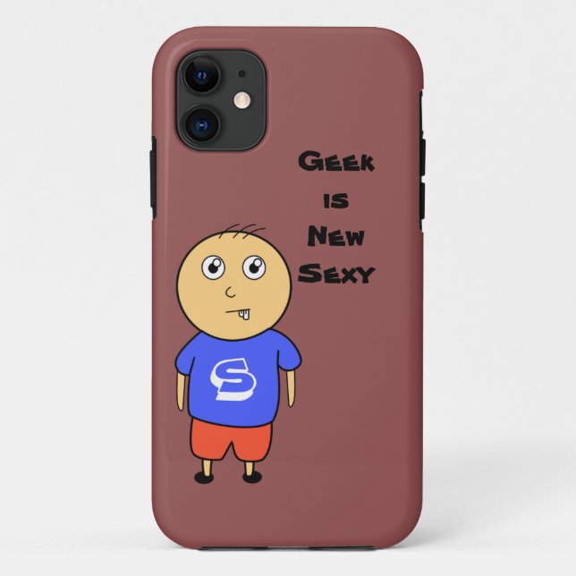 Funda De Case-Mate Para iPhone Muchacho del friki (Reverso)
