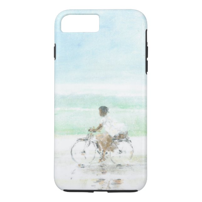 Funda De Case-Mate Para iPhone Muchacho en la bicicleta (Reverso)