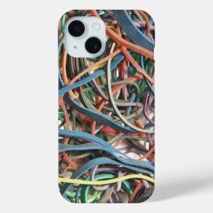Funda Para iPhone 15 Muchas bandas de caucho coloridas