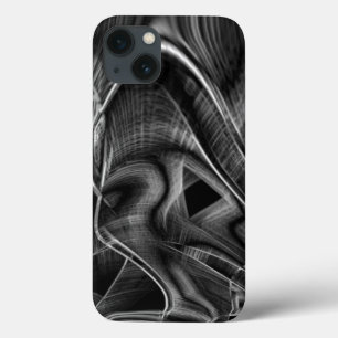 Funda Para iPhone 13 Mucho cocido con ranuras grises en fondo negro
