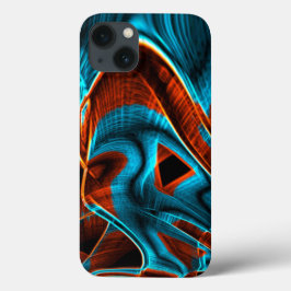 Funda Para iPhone 13 Mucho rojo torcido y azul cielo quemado con ranura