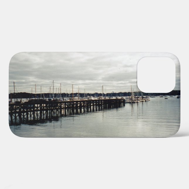 Funda De Case-Mate Para iPhone Muelle de barcos (Reverso (Horizontal))