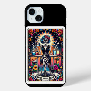Funda Para iPhone 15 Mini Muerte antes de la colección de tarjetas Tarot Dec