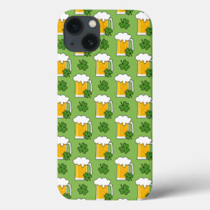 Funda Para iPhone 13 Mug de cerveza irlandesa con patrón de amante de S