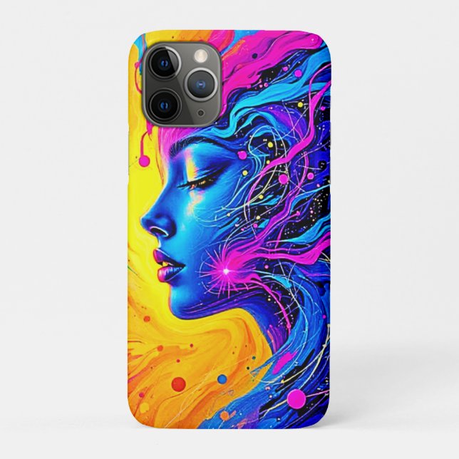 Funda De Case-Mate Para iPhone Mujer abstracta adorable (Reverso)