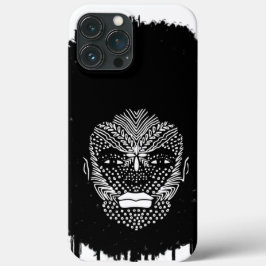 Funda Para iPhone 13 Pro Max Mujer africana | Cara con marcas tribales