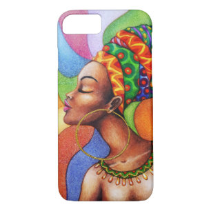 Funda Para iPhone 8/7 Mujer africana con tejidos tradicionales de cera