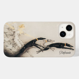Funda Para iPhone 14 De Case-Mate Mujer Art Nouveau Greyhounds Louis Icart