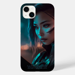 Funda Para iPhone 14 Plus De Case-Mate Mujer asiática leyendo de noche en ciudad del futu