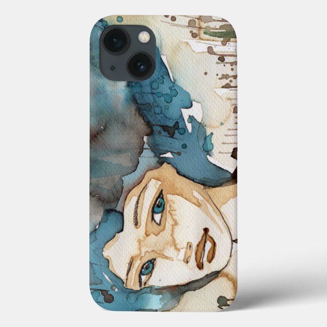 Funda De Case-Mate Para iPhone Mujer azul (Reverso)