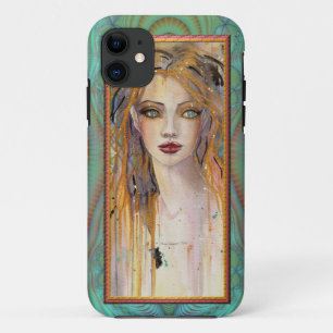 Funda Para iPhone 11 Mujer Bella y Distante Fantasía Arte Abstracto