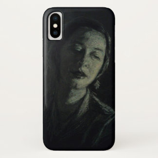 Funda Para iPhone X Mujer blanca Noir del carbón de leña en la caja