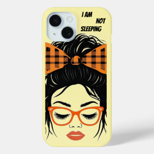 Funda Para iPhone 15 Mujer caprichosa con gafas de naranja