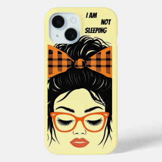 Funda Para iPhone 15 Mujer caprichosa con gafas de naranja