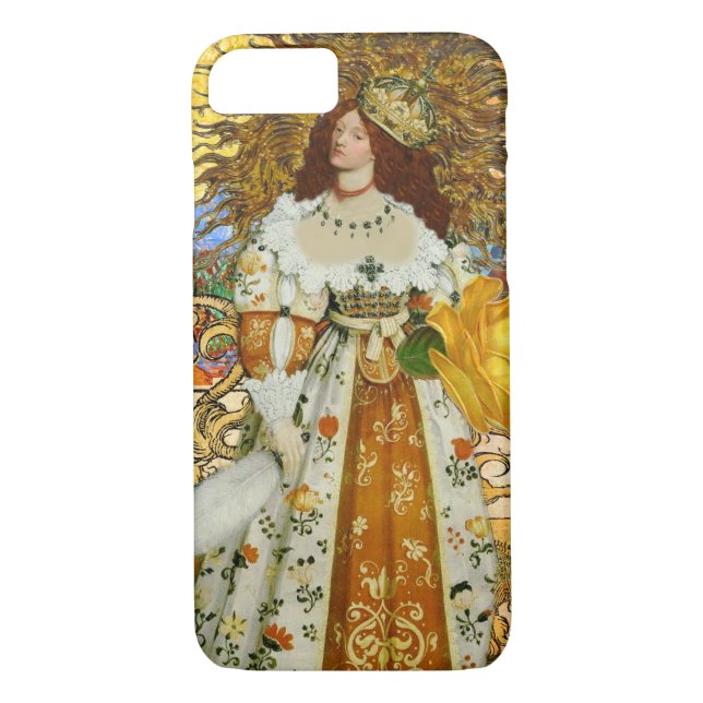 Funda De Case-Mate Para iPhone Mujer de la Vintage Sol Dorado: Arte Collage Leo Z (Reverso)