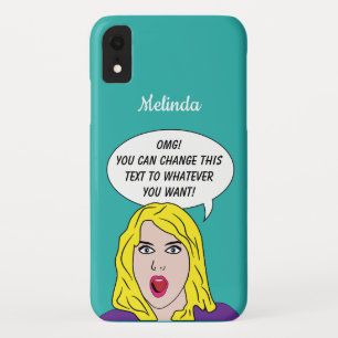 Funda Para iPhone XR MUJER DE RETRO con TUS estuches de teléfono person