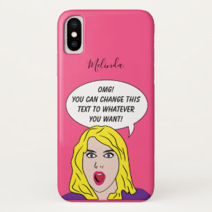Funda Para iPhone X MUJER DE RETRO con TUS estuches de teléfono person