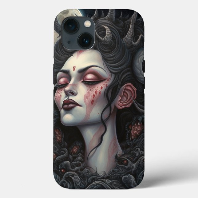 Funda De Case-Mate Para iPhone Mujer Demonio Reina arte de fantasía oscuro (Reverso )