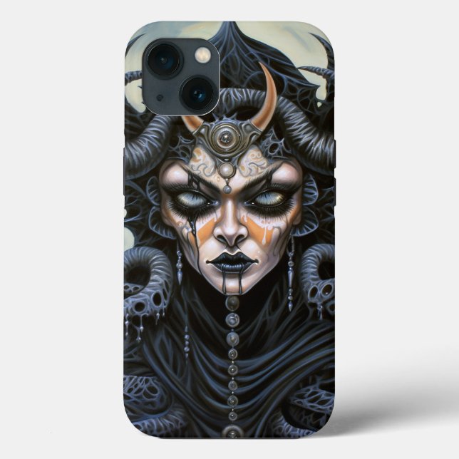 Funda De Case-Mate Para iPhone Mujer Demonio Reina arte de fantasía oscuro (Reverso )
