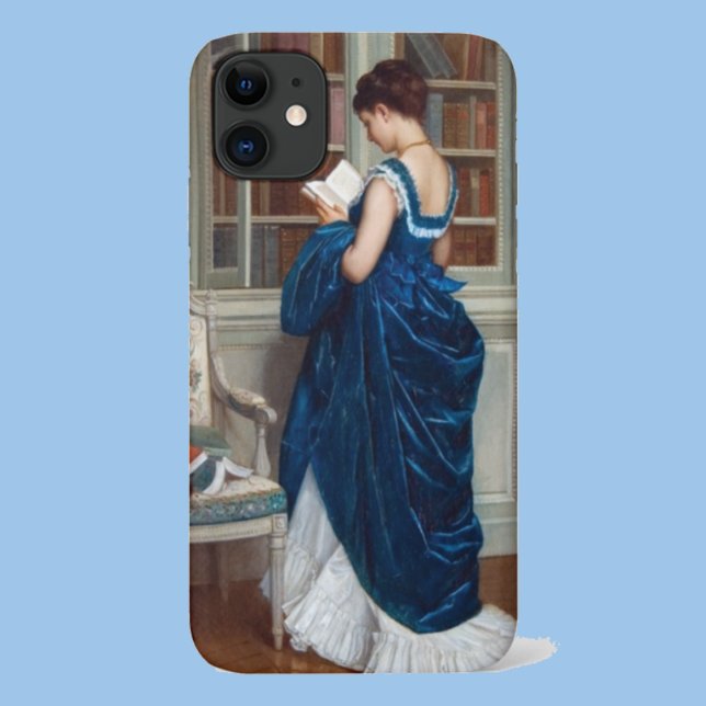 Funda De Case-Mate Para iPhone Mujer en azul leyendo un libro (Subido por el creador)