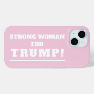 Funda Para iPhone 15 Mujer fuerte para Trump