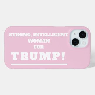 Funda Para iPhone 15 Mujer fuerte para Trump
