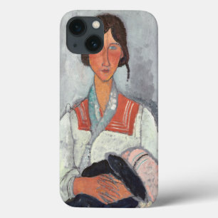 Funda Para iPhone 13 Mujer gitana con bebé, 1919 (aceite sobre lienzo)