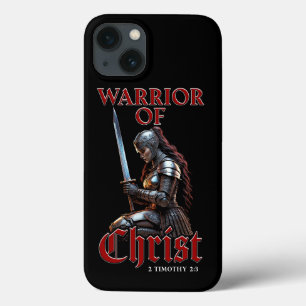 Funda Para iPhone 13 Mujer guerrera de Cristo 2 Timoteo 2:3 cristiana