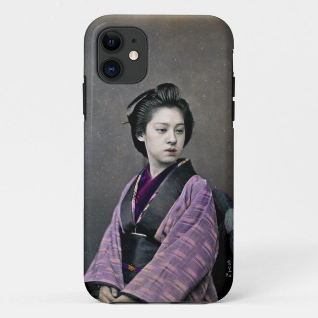 Funda De Case-Mate Para iPhone Mujer japonesa de 1870 (Reverso)