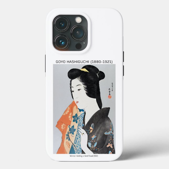 Funda De Case-Mate Para iPhone Mujer japonesa sosteniendo su toalla - Goyō Hashig (Reverso )