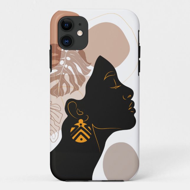 Funda De Case-Mate Para iPhone Mujer joven y hermosa afroamericana (Reverso)