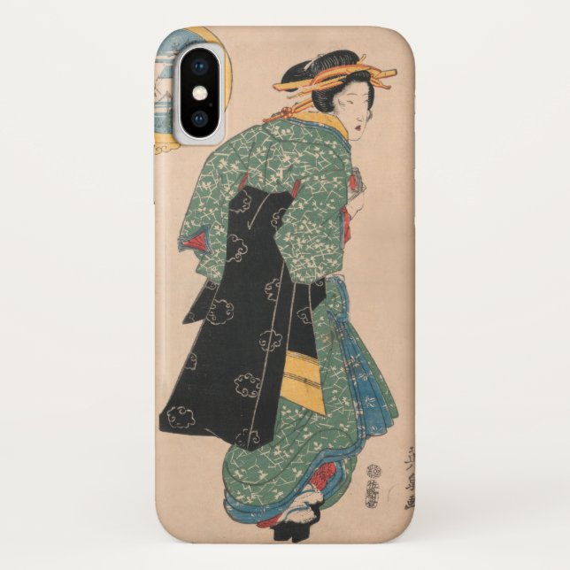 Funda De Case-Mate Para iPhone Mujer kimono japonesa: Impresión de bloque de made (Reverso)