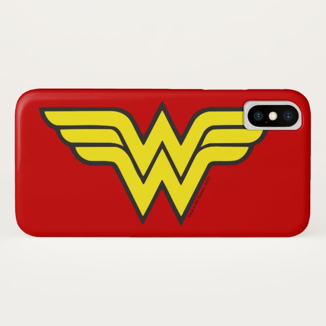 Funda De Case-Mate Para iPhone Mujer Maravilla | Logotipo clásico (Reverso (horizontal))