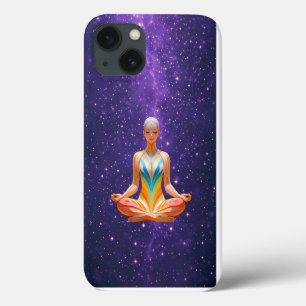 Funda Para iPhone 13 Mujer meditativa - Galaxia mística