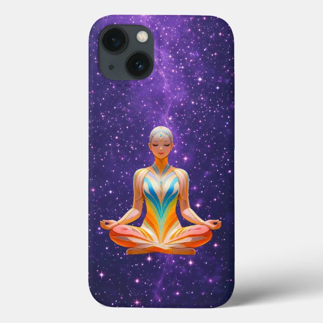 Funda De Case-Mate Para iPhone Mujer meditativa - Galaxia mística (Reverso)